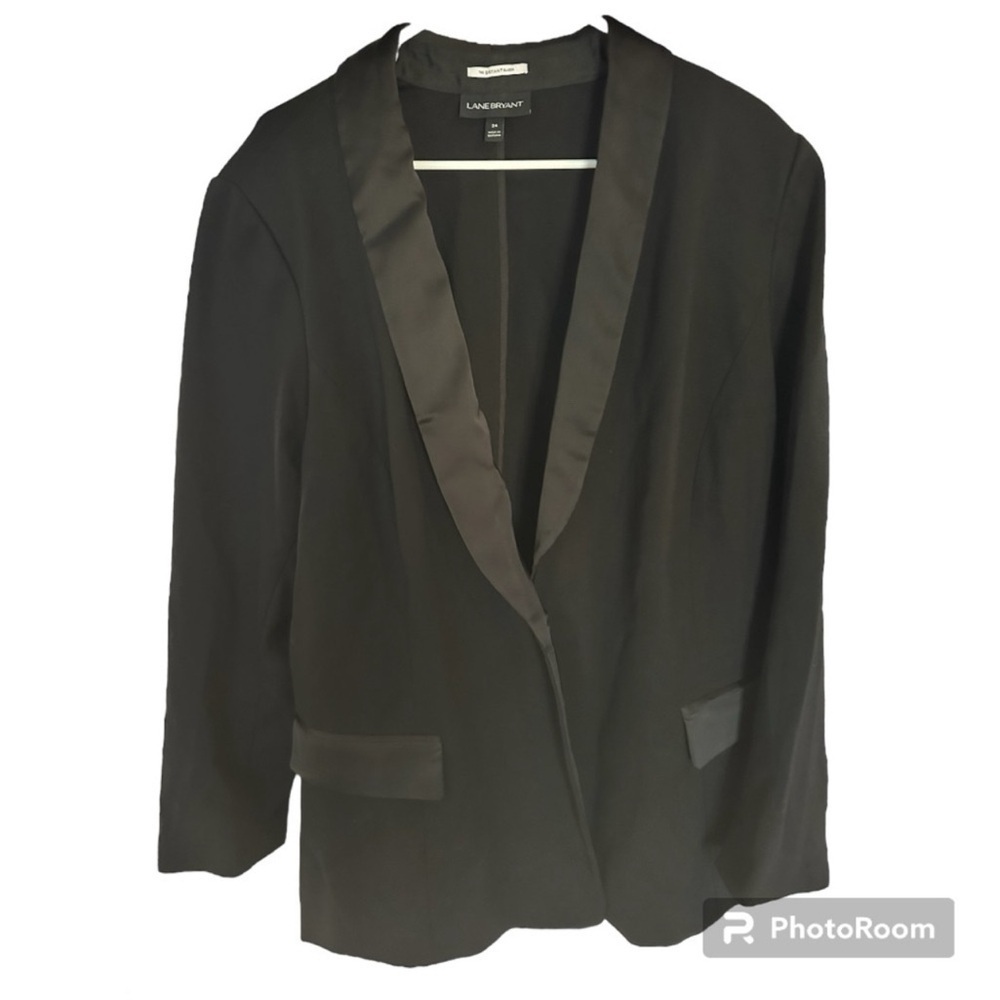Lane Bryant Black Plus Size Oversized The Bryant Blazer - Picture 4 of 11